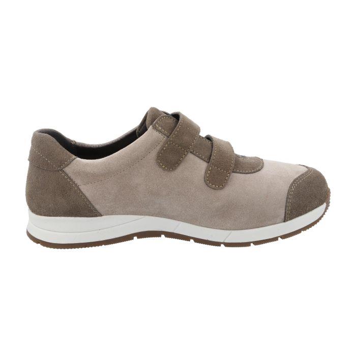 Women's Wide Fit DB Stonechat Trainers in Black / Charcoal Suede - Image 1