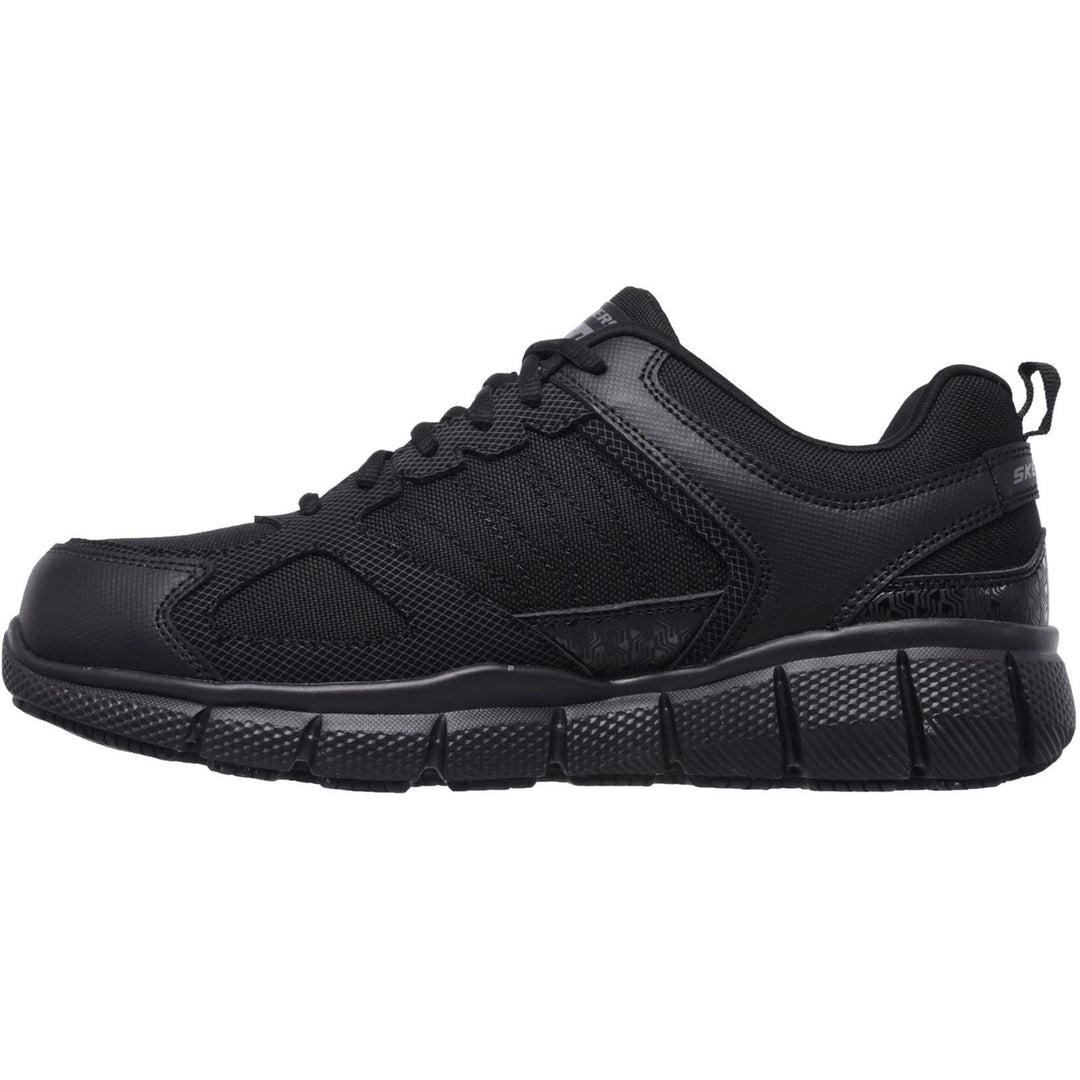 Men's Wide Fit Skechers 77152EC Telphin Sanphet Slip Resistant Trainers in Black - Image 5