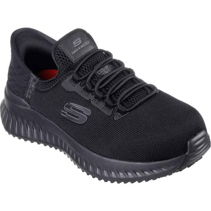 Women's Wide Fit Skechers 108152EC Slip-ins Work Tilido Ombray Safety Trainers in Black - Image 1