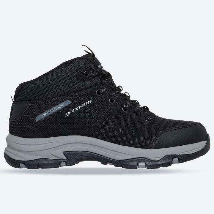 Women's Relaxed Fit Skechers 180005 Waterproof Trego Trail Destination Boots in Black/Charcoal - Image 1