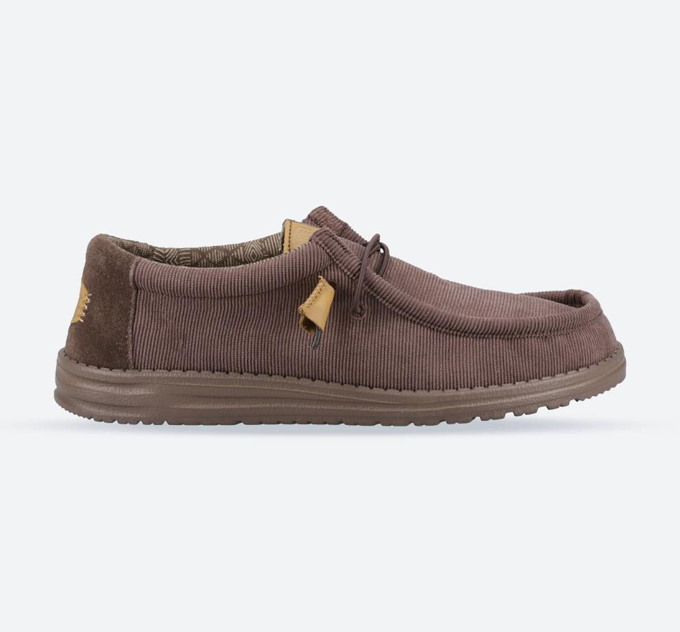 Men's Heydude 40163 Wally Corduroy Classic Slip On Shoes in Chocolate - Image 1