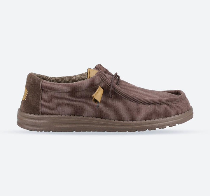 Men's Heydude 40163 Wally Corduroy Classic Slip On Shoes in Chocolate - Image 1