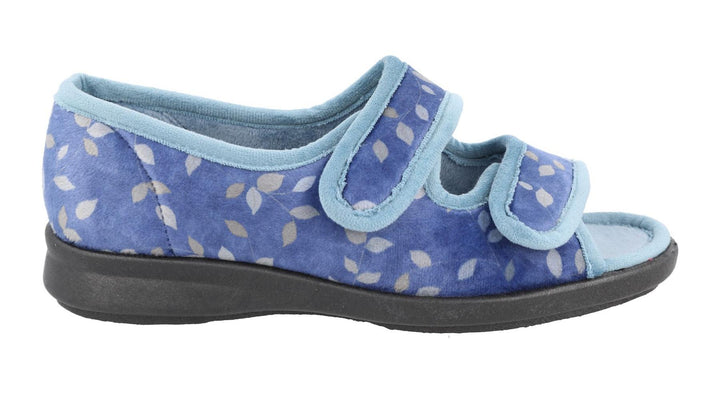 Women's Wide Fit DB Summer Slippers in Blue - Image 1