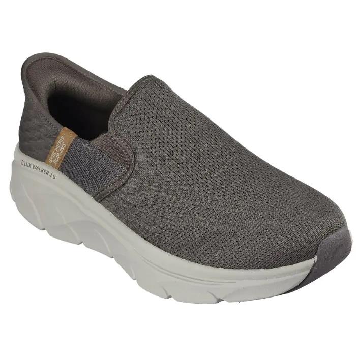 Men's Relaxed Fit Skechers 232463 Slip-ins D'lux Walker Trainers in Brown - Image 3