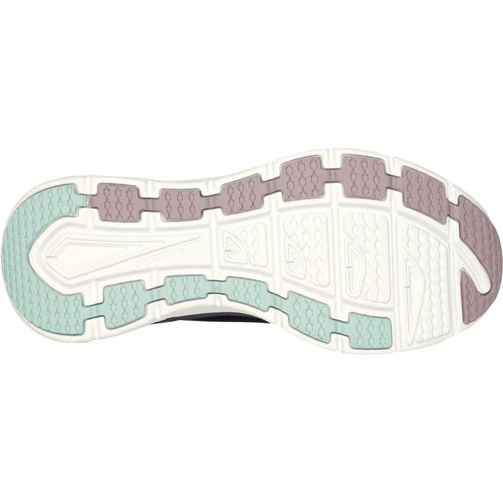 Women's Wide Fit Skechers 149810 D'Lux Walker Get Oasis Trainers - Navy/Lavender in Navy/Lavender - Image 1