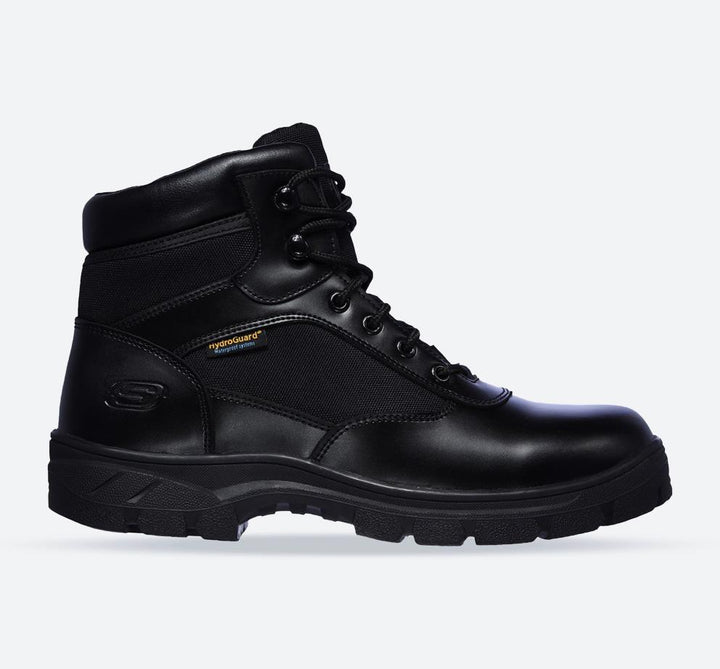 Men's Wide Fit Skechers 77526EC Wascana Benen Lace Waterproof Boots in Black - Image 1