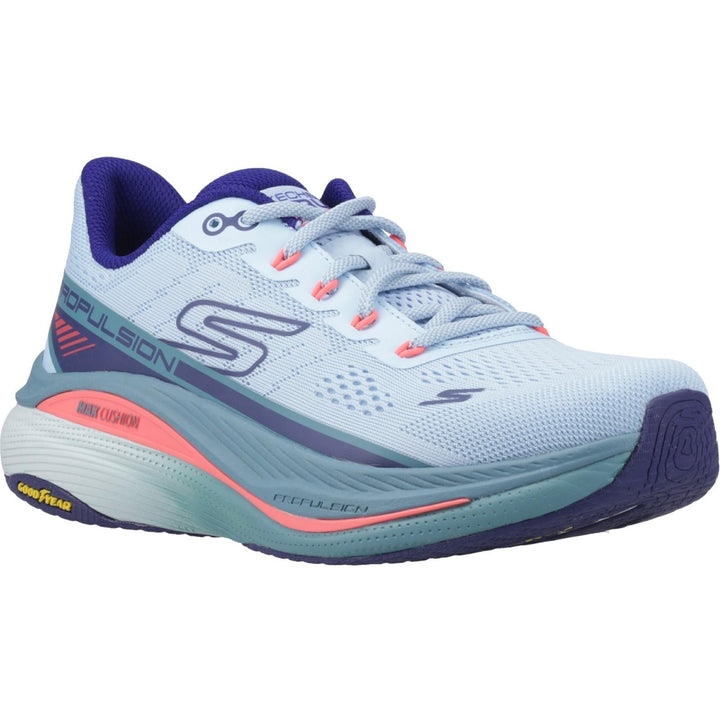 Women's Wide Fit Skechers 128901 Performance Max Cushioning Propulsion Trainers in Black/Purple - Image 1