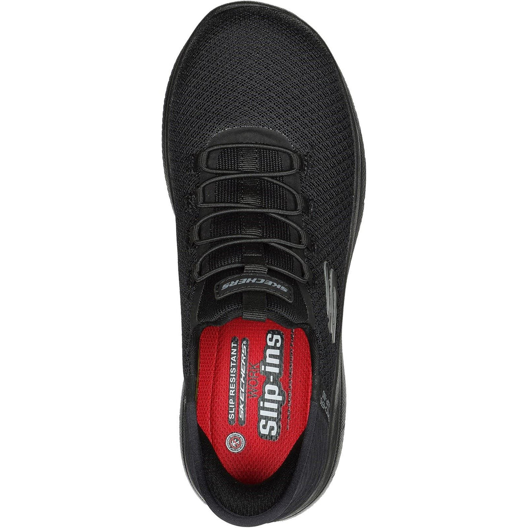 Women's Wide Fit Skechers 108144EC Summits SR Enslee Work Trainers in Black - Image 6