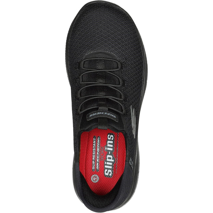 Women's Wide Fit Skechers 108144EC Summits SR Enslee Work Trainers in Black - Image 1