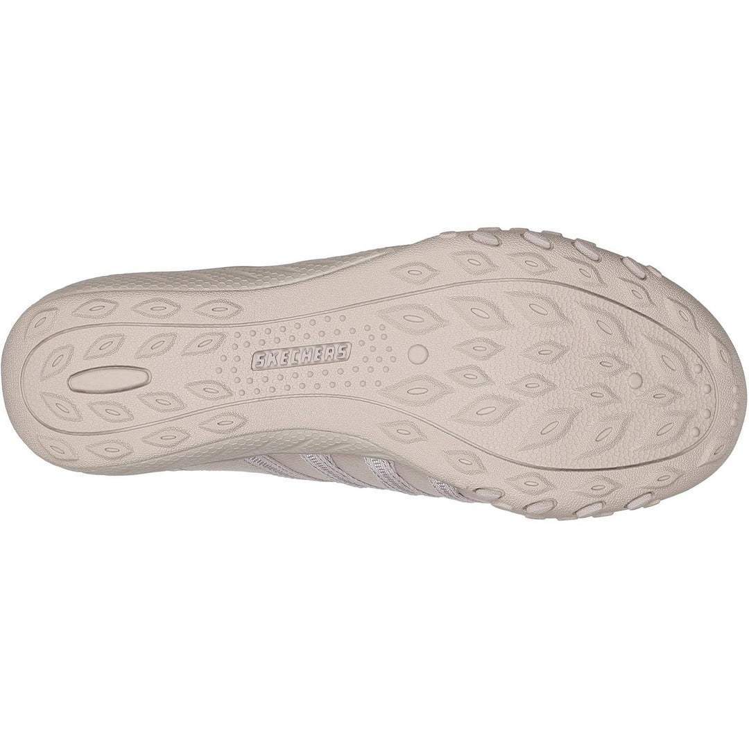 Women's Wide Fit Skechers 100593 Breathe Easy Roll With Me Shoes - Taupe in Taupe - Image 6