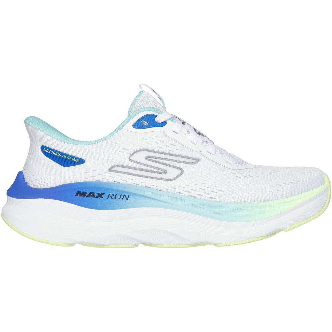 Women's Wide Fit Skechers 129200 Slip-ins Max Run Trainers in White/Multi - Image 2