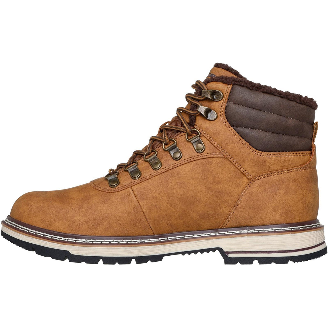 Men's Relaxed Fit Skechers 205623 Waterproof Corado Boots in Wheat - Image 4