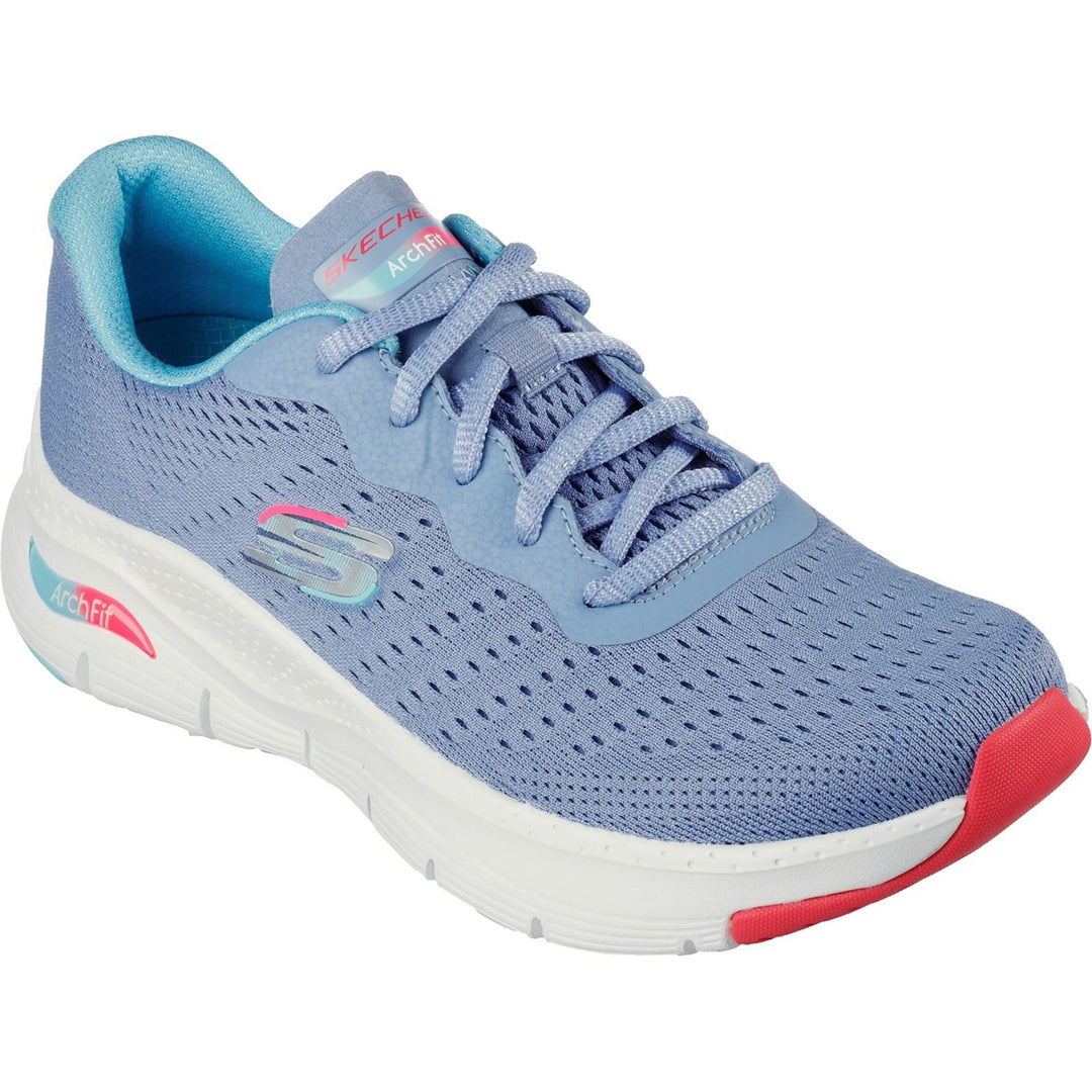 Women's Wide Fit Skechers 149722 Arch Fit Infinity Cool Trainers - Blue/Multi in Blue/Multi - Image 3
