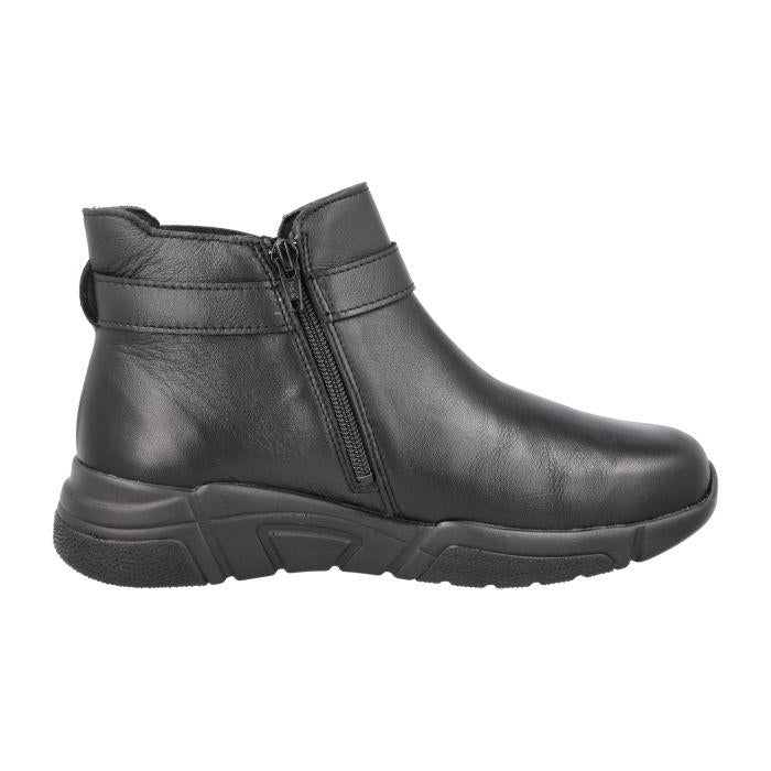 Women's Wide Fit DB Lakewood Boots in Black Leather - Image 1
