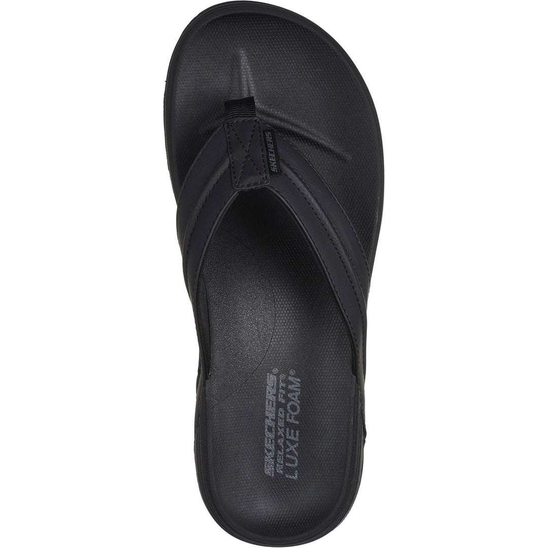 Men's Wide Fit Skechers 205111 Patino Marlee Slippers in Black - Image 5