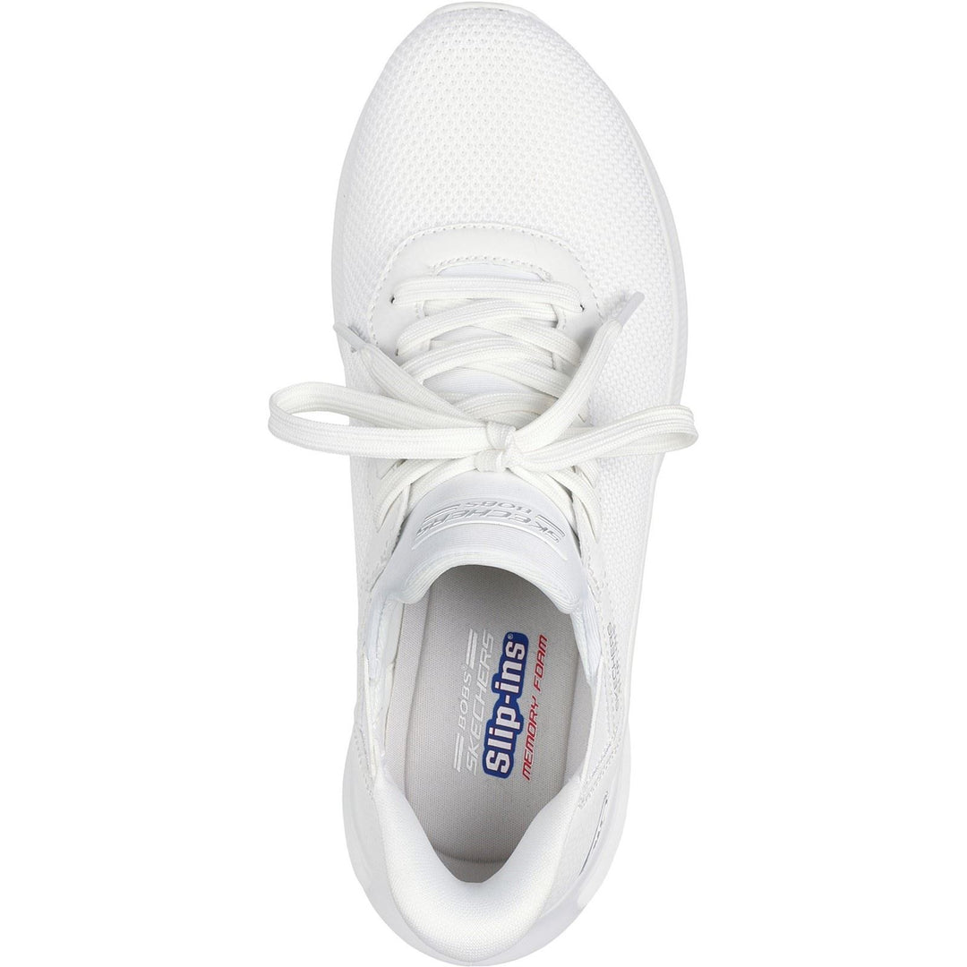 Women's Wide Fit Skechers 117509 Bobs Unity Trainers in Off White - Image 10