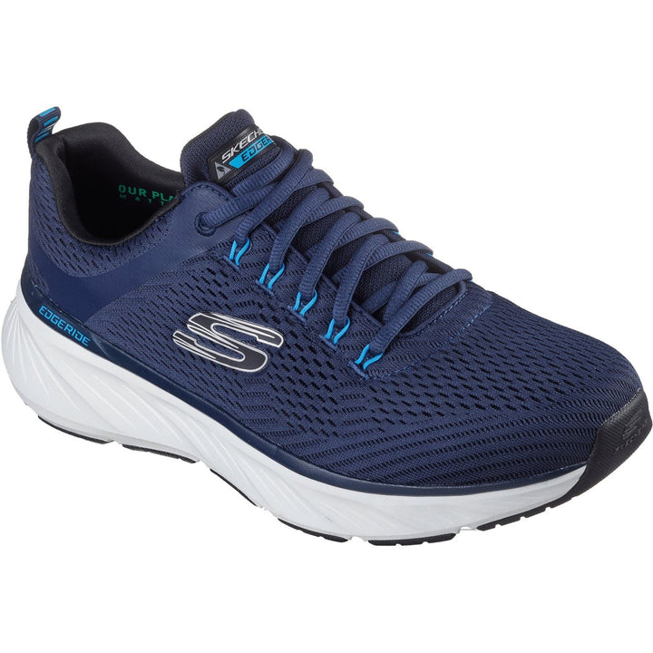 Men's Relaxed Fit Skechers 232843 Edgeride Contention Trainers in Navy/Blue - Image 1