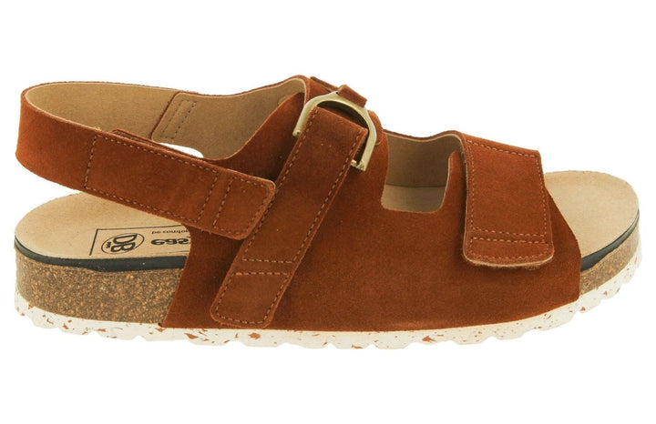 Womens Wide Fit DB Stacey Sandals in Dark Navy Suede - Image 1