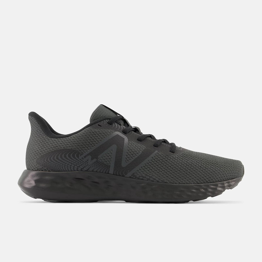 Women's Wide Fit New Balance M411LK3 Walking and Running Trainers - Black in Black - Image 2