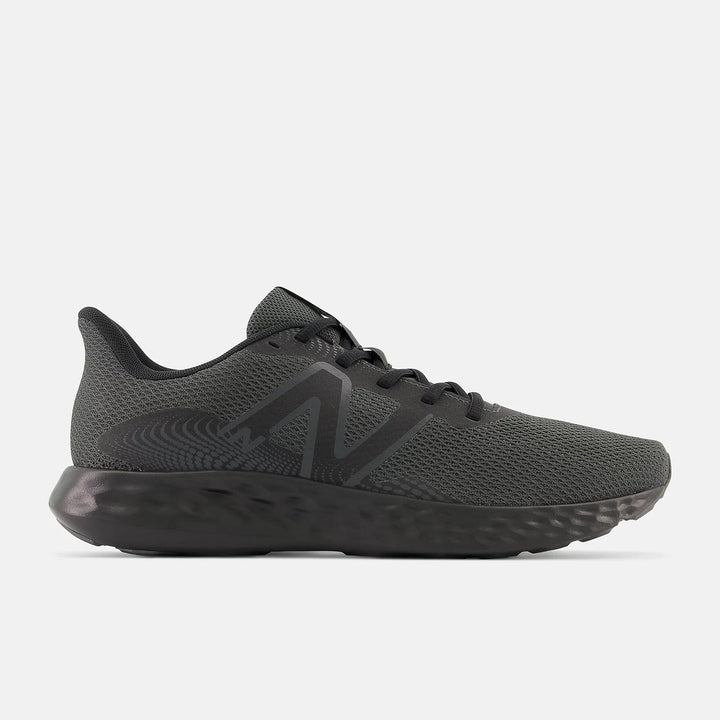 Women's Wide Fit New Balance M411LK3 Walking and Running Trainers - Black in Black - Image 1