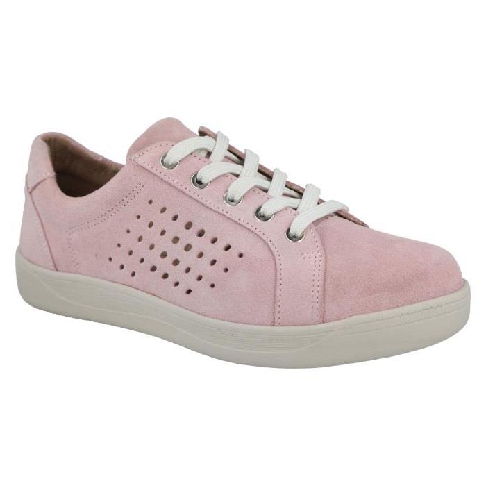 Women's Wide Fit DB Aleen Shoes in Sky Blue Suede - Image 6