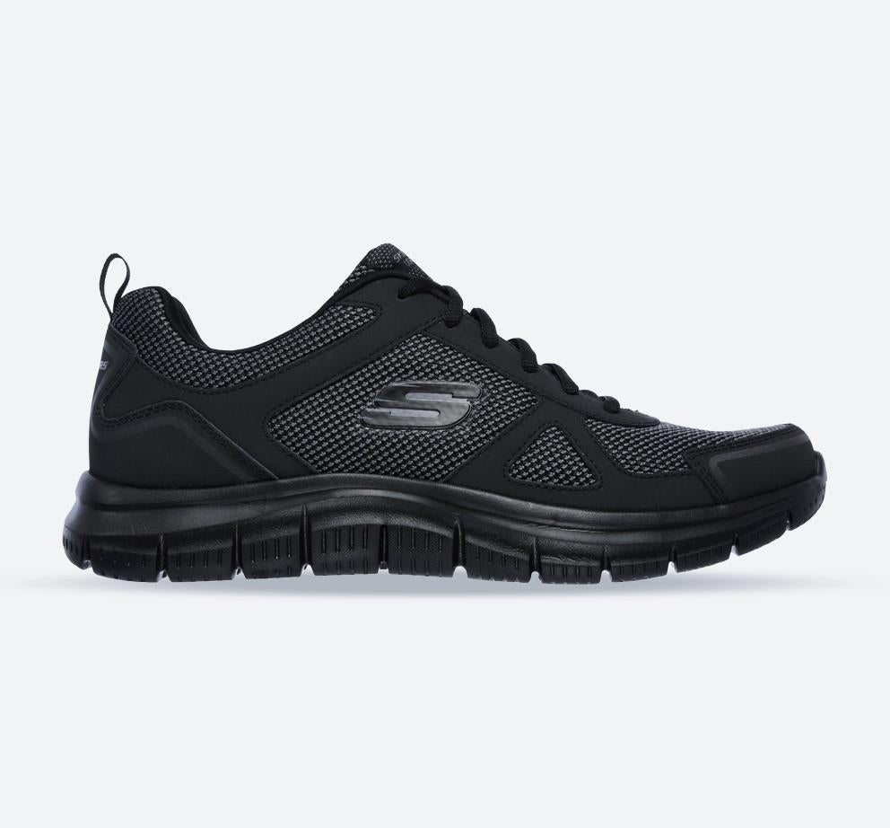 Men's Wide Fit Skechers 52630 Track Bucolo Sports Trainers - Black in Black - Image 1