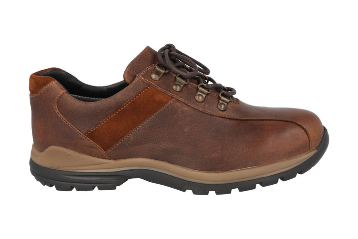 Mens Wide Fit DB Utah 2 Waterproof Hiking Shoes in Brown Pull Up Leather - Image 1