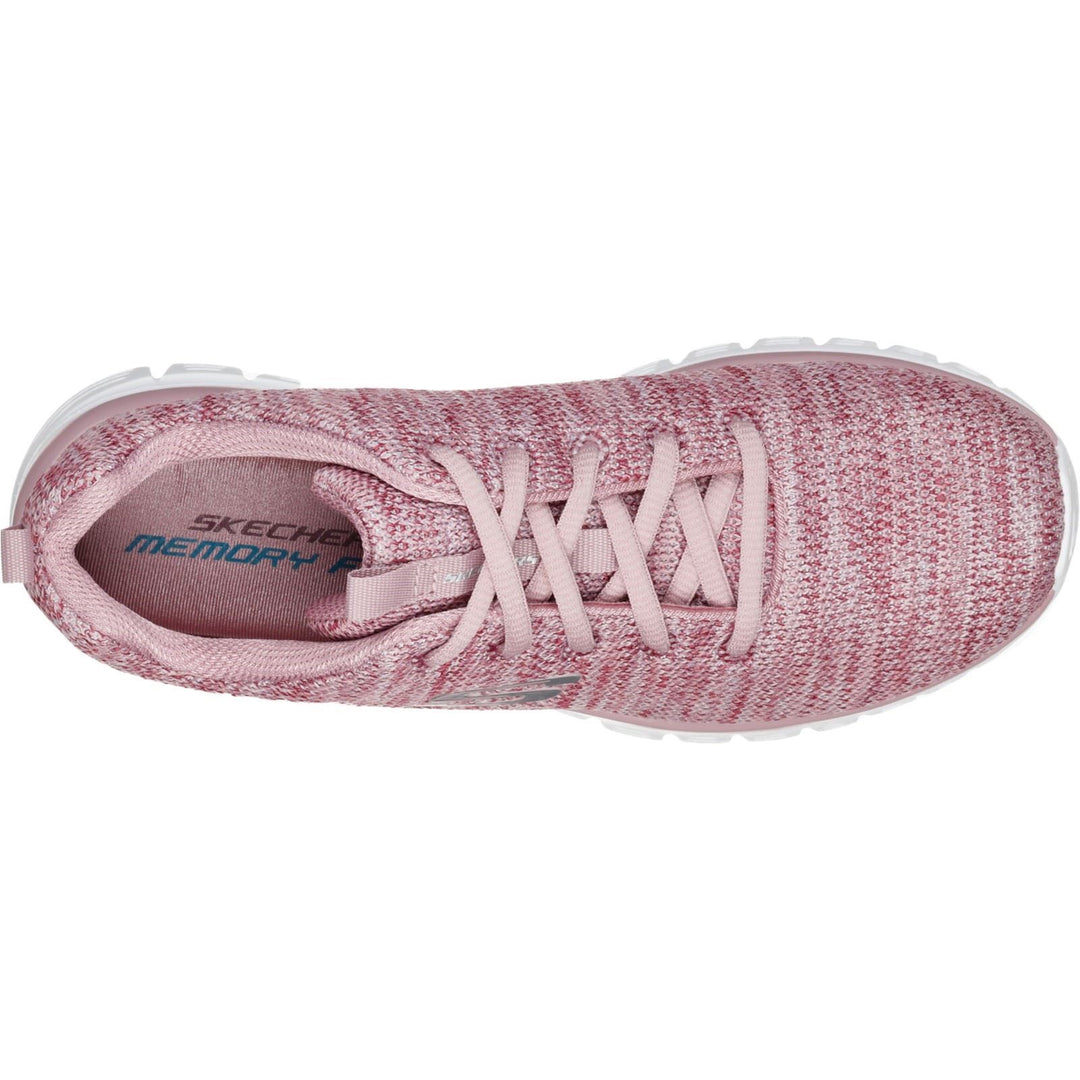 Women's Wide Fit Skechers 12614 Graceful Twisted Fortune Trainers - Mauve in Mauve - Image 5