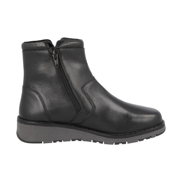 Women's Wide Fit DB Spalding Boots in Black Leather - Image 1