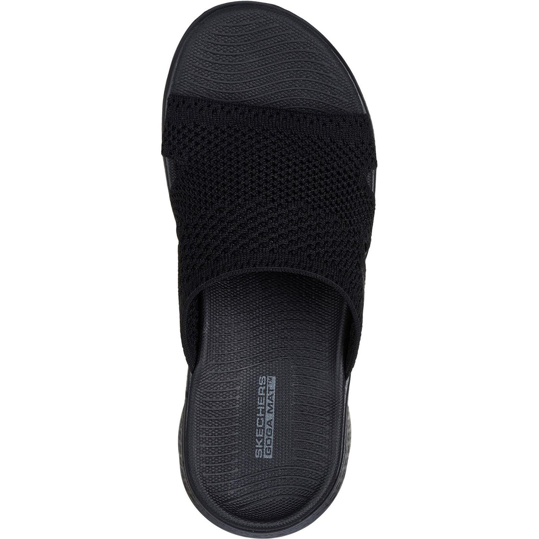 Women's Wide Fit Skechers 141425 Go Walk Flex Elation Sandals in Black - Image 5