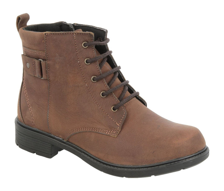 Womens Wide Fit DB Bayeux Boots in Black Nubuck - Image 1