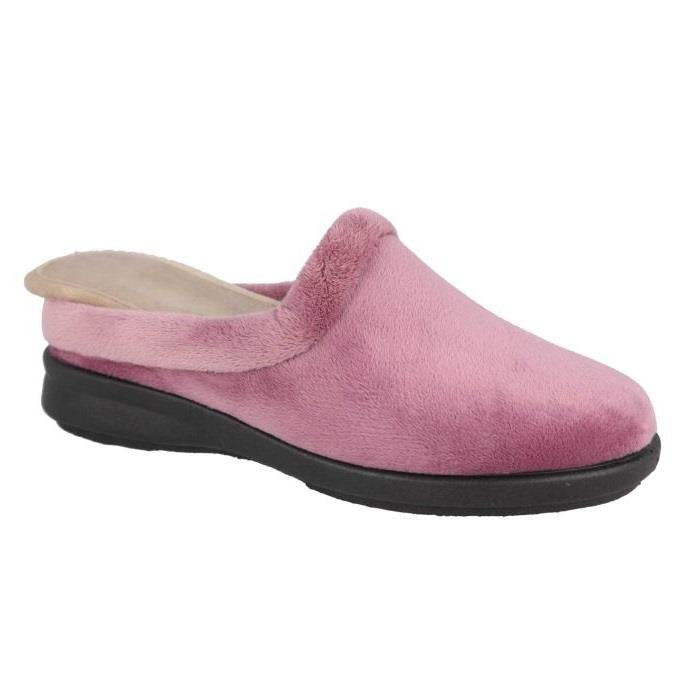 Women's Wide Fit DB Rug Mule Slippers in Sky Blue - Image 11