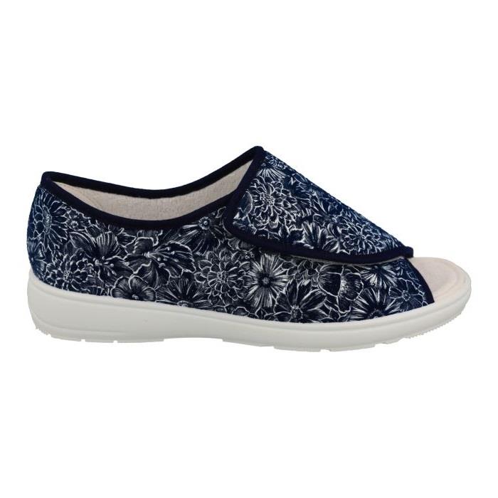 Women's Wide Fit DB Encore Canvas Shoes in Navy - Image 1