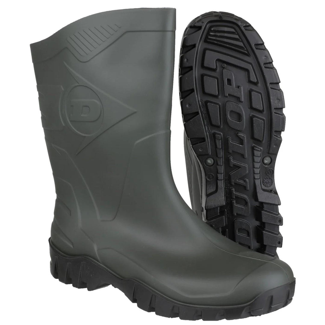 Men's Wide Fit Dunlop Dee Calf Length Wellington Boots W116A in Black - Image 12