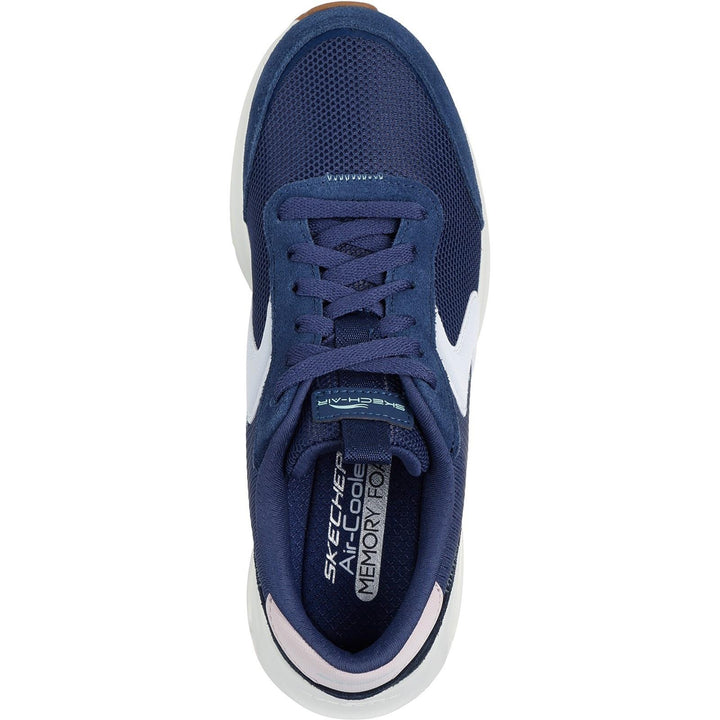 Women's Wide Fit Skechers 150076 Skech Air Court Trainers in Navy/Multi - Image 1