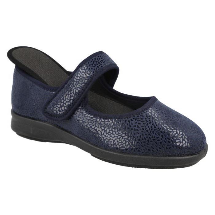 Women's Wide Fit DB Nieve Slippers in Black Stretch - Image 7