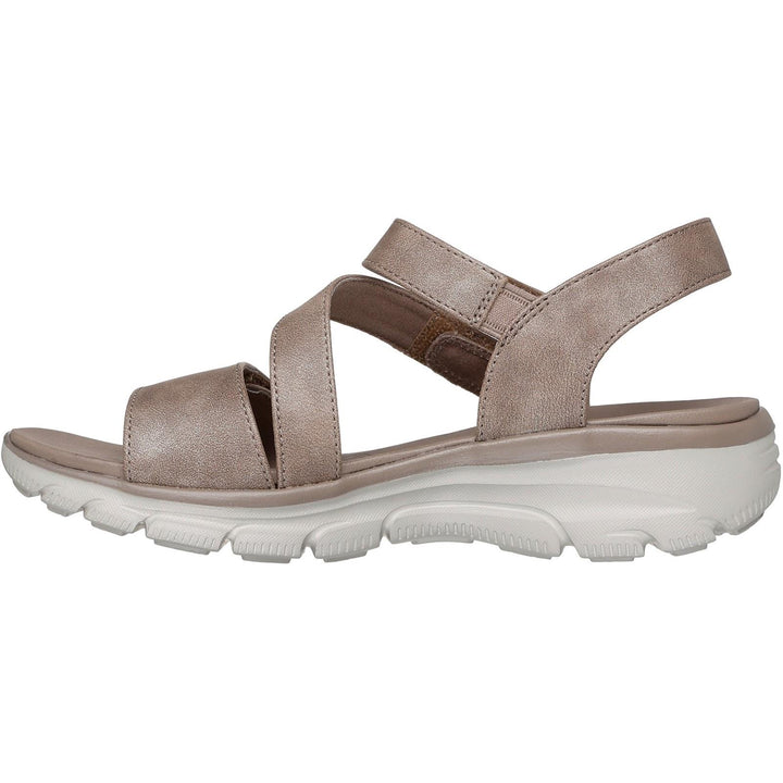 Women's Relaxed Fit Skechers 163532 Easy Going All Day Chic Sandals in Taupe - Image 1