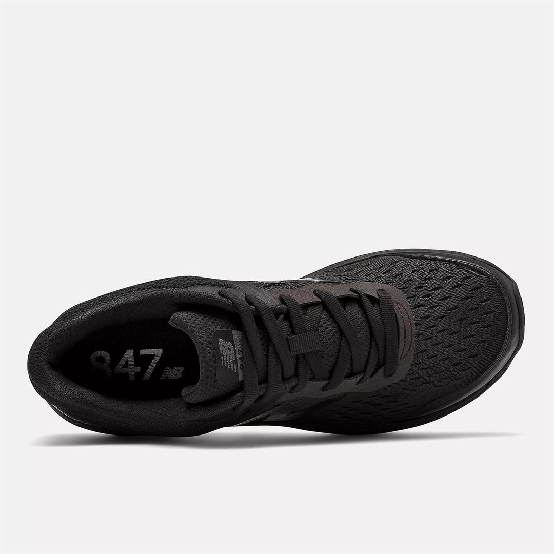 Men's Wide Fit New Balance MW847CB4 Rollbar Stability Walking Trainers in Black - Image 4