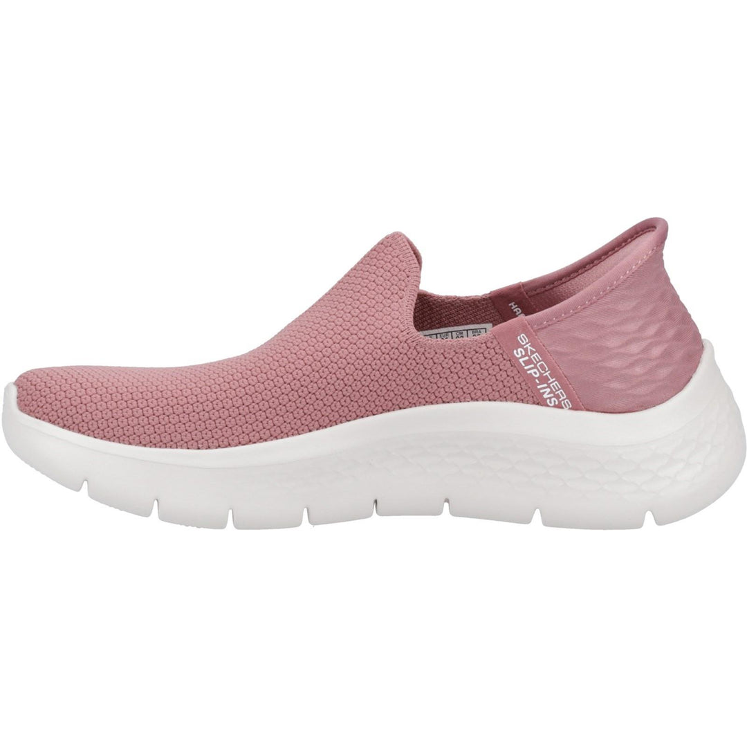 Women's Wide Fit Skechers Slip-ins 124820 Go Walk Flex Sunset Trainers in Black - Image 11