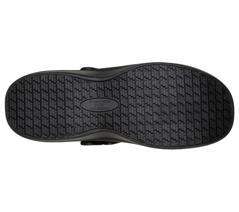 Men's Wide Fit Skechers 200092 Riverbound Sr Clog Shoes in Black - Image 6