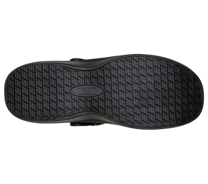Men's Wide Fit Skechers 200092 Riverbound Sr Clog Shoes in Black - Image 1