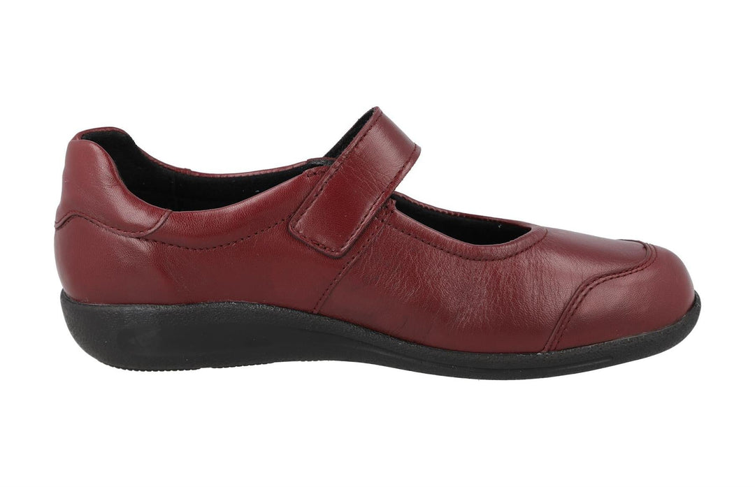 Women's Wide Fit DB Redpoll Shoes in Black Stretch Leather - Image 13