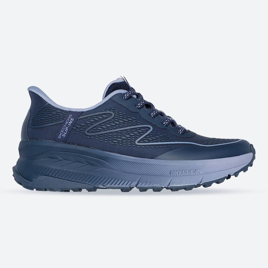 Women's Wide Fit Skechers 180157 Slip-ins Switch Back Trainers in Navy - Image 1