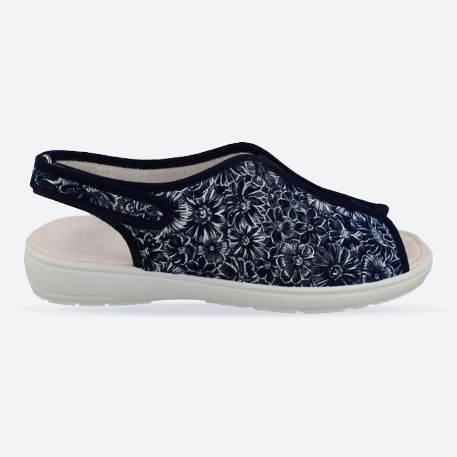 Women's Wide Fit DB Avocado Canvas Shoes in Navy - Image 1