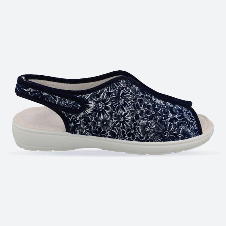 Women's Wide Fit DB Avocado Canvas Shoes in Navy - Image 1