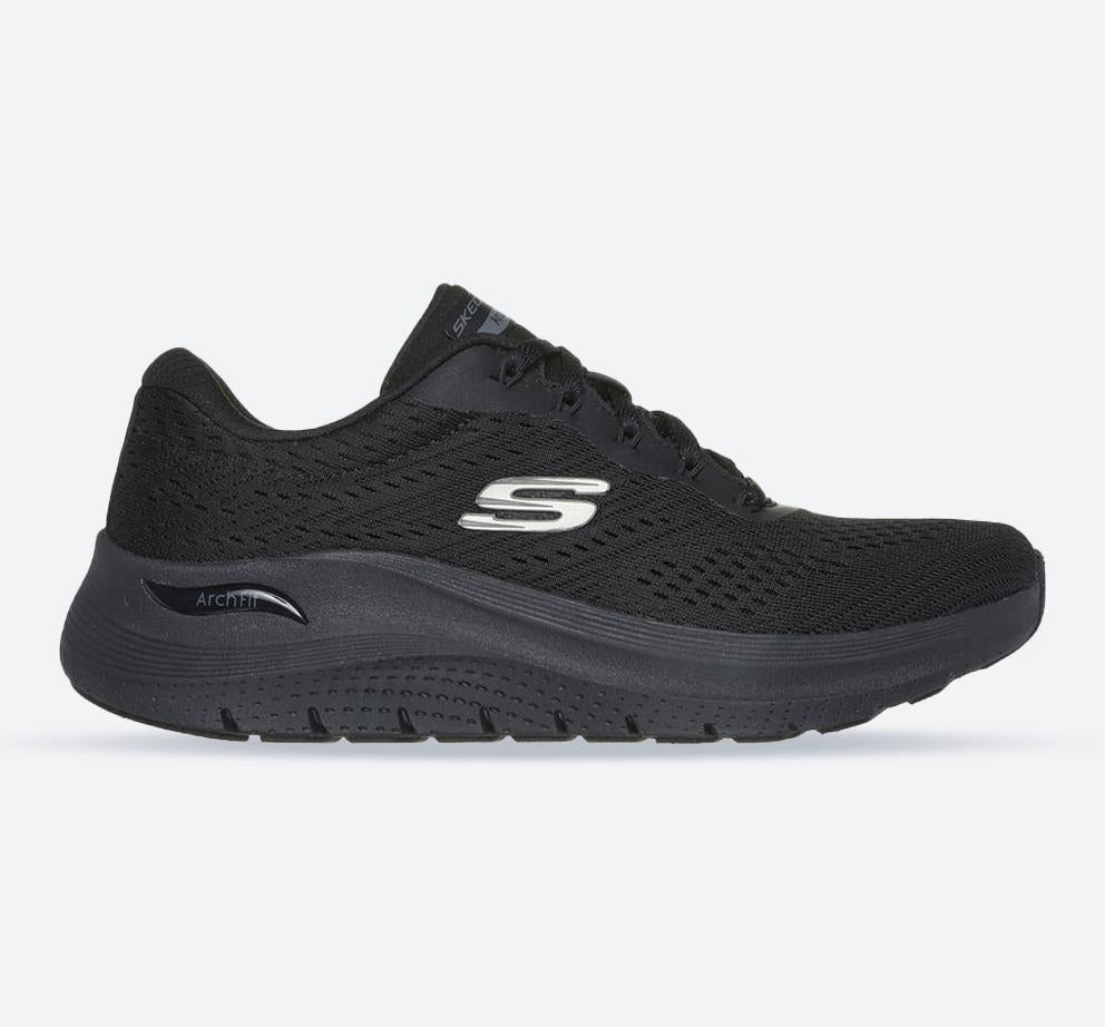Women's Wide Fit Skechers 150051 Arch Fit 2.0 Big League Trainers in Black - Image 1