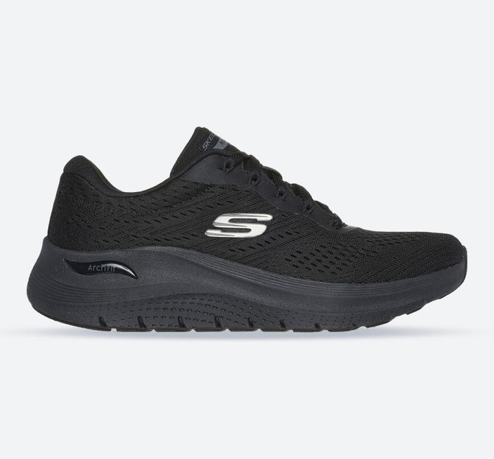 Women's Wide Fit Skechers 150051 Arch Fit 2.0 Big League Trainers in Black - Image 1