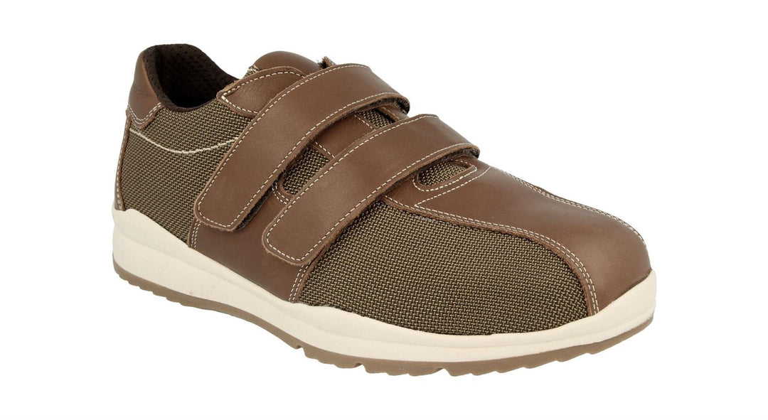 Mens Wide Fit DB Logan Shoes in Tan - Image 3