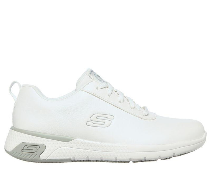Women's Relaxed Fit Skechers 108010EC Marsing Gmina Work Shoes in White - Image 1