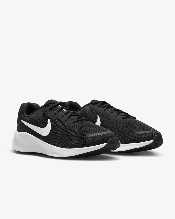 Women's Wide Fit Nike FB8501-002 Revolution 7 Running Trainers in Black/White - Image 1